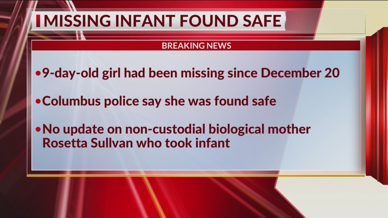Missing infant from southeast Columbus found safe - YouTube