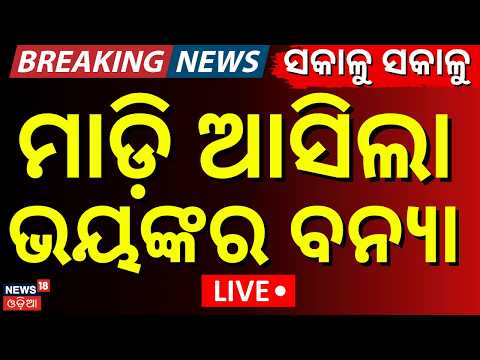 ସକାଳୁ ସକାଳୁ ବଡ଼ ବନ୍ୟା Odisha Flood Alert LIVE । Daya River । Kanas Village । Mahanadi Flood । Puri