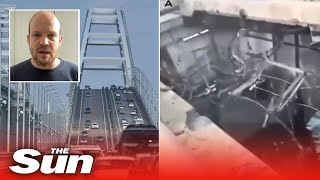 Putin’s 'beloved' Crimea Bridge rocked by two explosions, Jerome Starkey reports