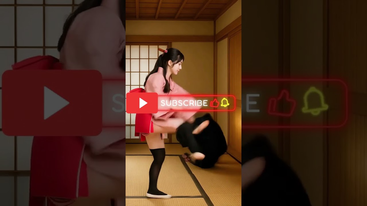 【AI FIGHT 10】Kunoichi Clash! Virtual Warrior in Kimono Delivers a Deadly Strike!