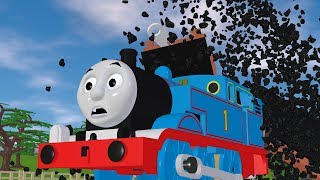 TOMICA Thomas and Friends Slow Motion Crashes: Coal Trucks SMASH into Thomas! (Draft Animation)