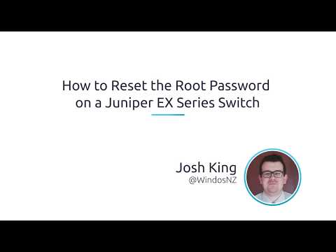 How To Reset The Root Password On A Juniper EX Series Switch