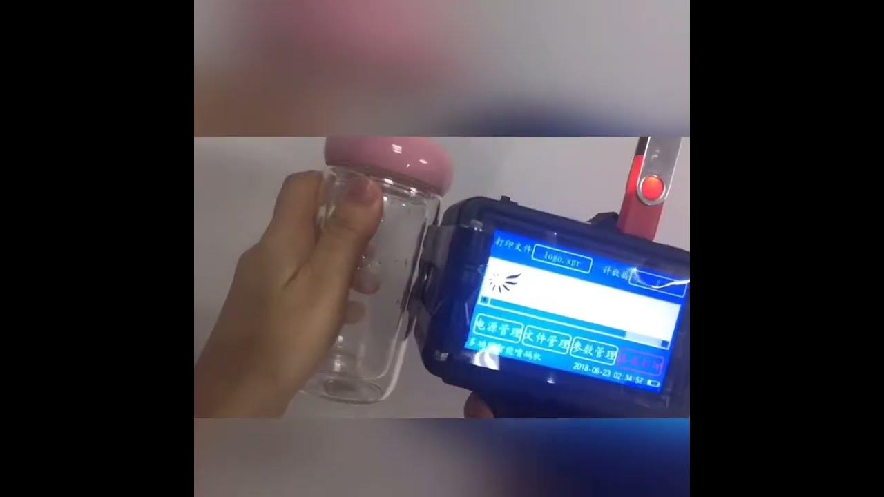 How to Print Expiry date on Plastic Glass Bottle by handheld inkjet