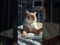 My Cat Sad Get Birthdayparty Surprise in Hospital #shorts  #cat #catbirthdayparty #sadcat