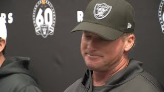 Raiders Coach Gruden Speaks to Media About Antonio Brown