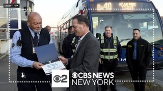 MTA bus driver recognized for actions after partial building collapse