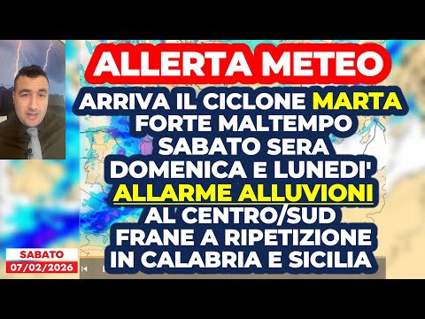 Allerta Meteo, arriva il Ciclone Marta: maltempo estremo, è allarme frane al Sud. Conferme sul gelo!