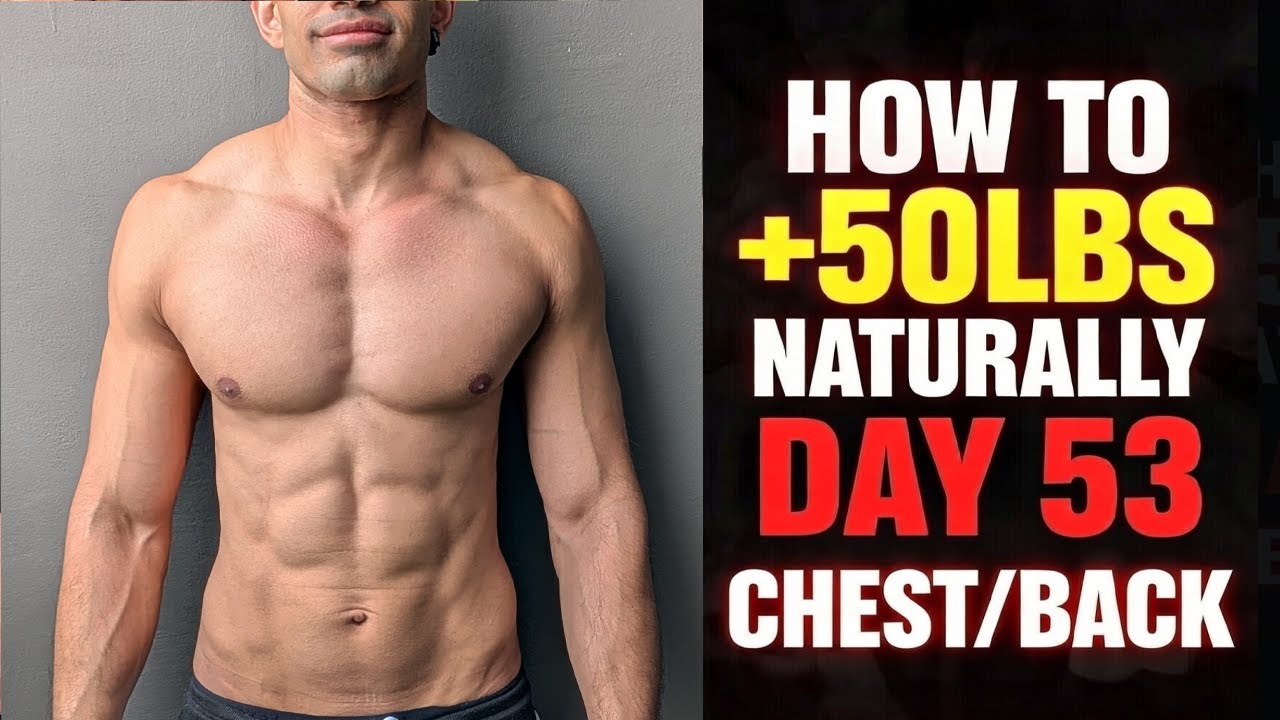 [Gym Vlog 53] 50lb Natural Bulk - Back/Chest + Mini Cut Progress