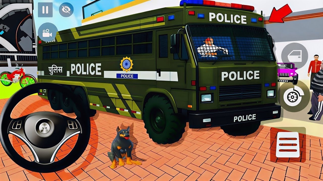 🤑Indian Thift Auto Simulator🤩Indian Showroom Purchase😯Modified Lexriy New Police Bus And Bike🥳Game