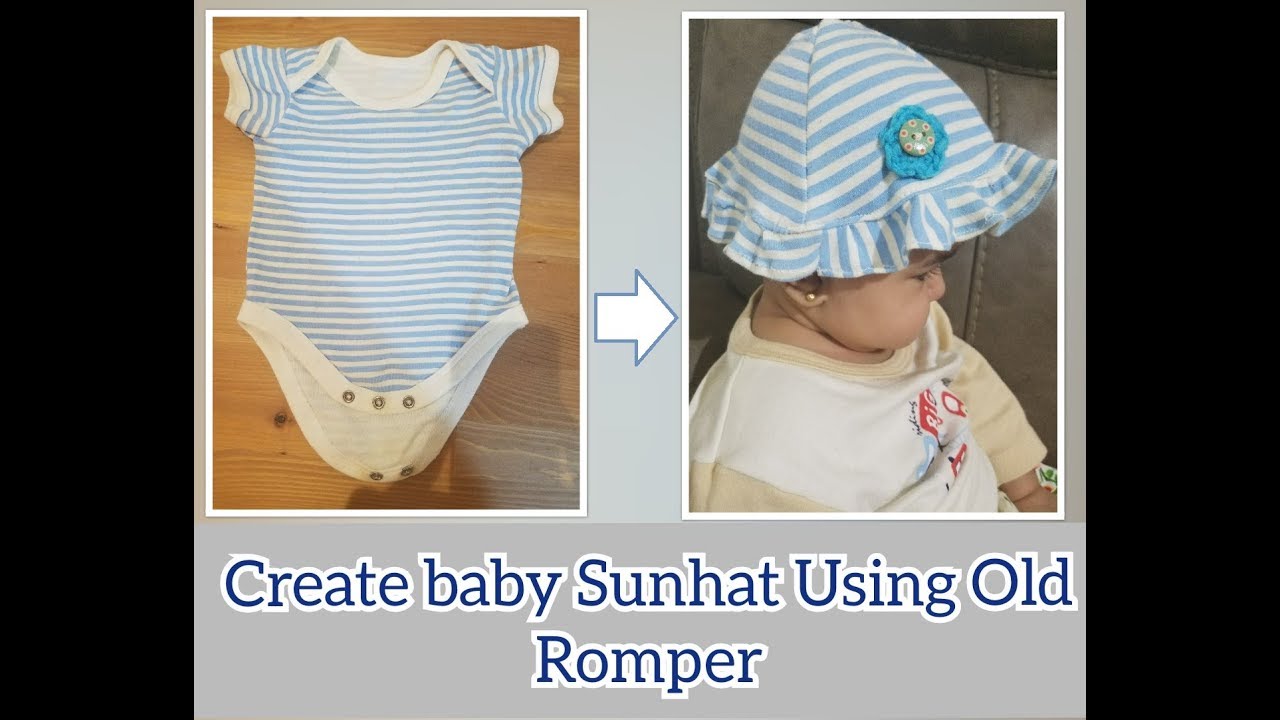 DIY baby Sun Hat Cutting and Stitching (English Subtitles)Au crochet YouTube