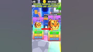 I use Titan Machine for my Immortal Pet in Climb and Jump Tower #robloxshorts