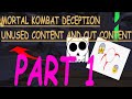 Mortal Kombat Deception Cut Content and Unused Content!