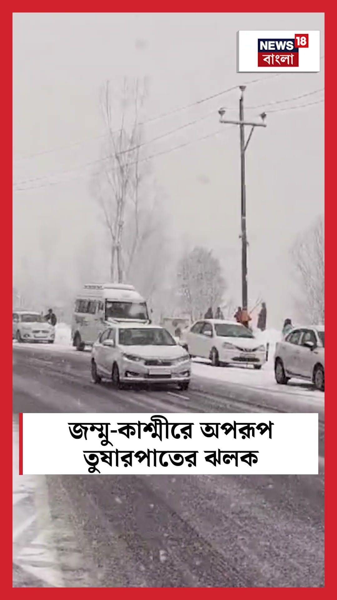 Jammu and Kashmir এ অপরূপ snowfall র ঝলক | N18S #shorts