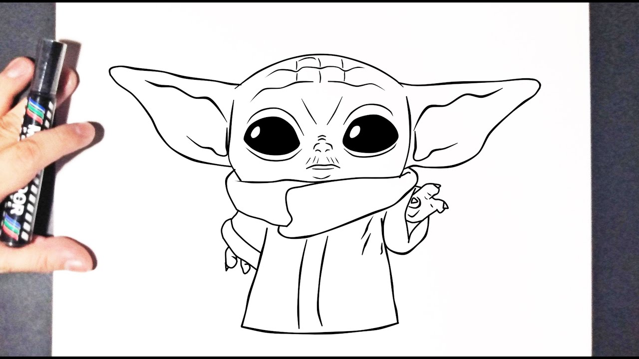 Como Dibujar A BABY YODA Paso a paso - How to Draw Baby Yoda - thptnganamst.edu.vn