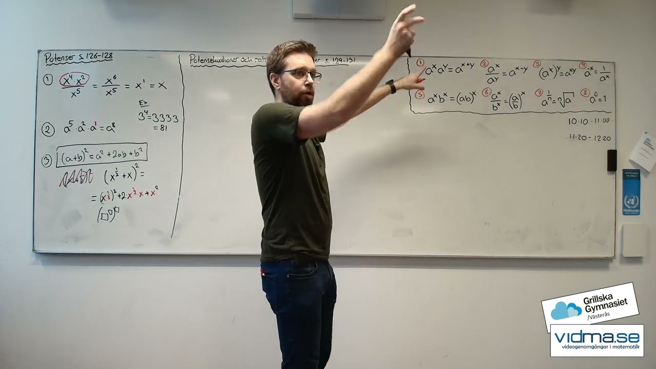 Matematik 2b. Potenser och potensekvationer