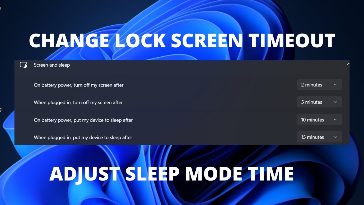 Windows 11 How To Change Screen Timeout Settings Change PC Sleep