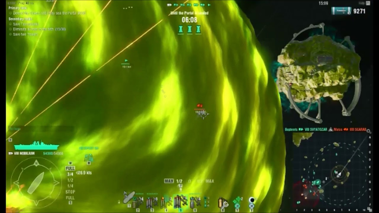 World of Warships Senario: Sunray in the Darkensss with Aircraft Carrier Nobilium