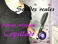 ASMR Masaje de cabeza, cuello y hombros | Cepillado de cabello | Sonidos reales
