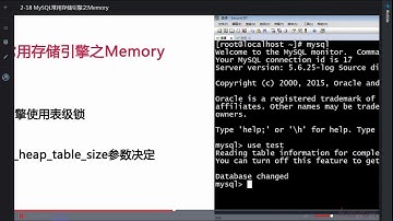 2 18 MySQL常用存储引擎之Memory