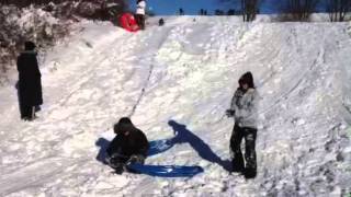 Sledding Wipeout 2013