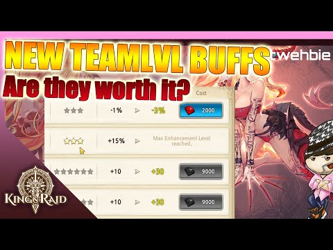 NEW TEAMLVL BUFFS / Yanne legend skin - King's Raid update