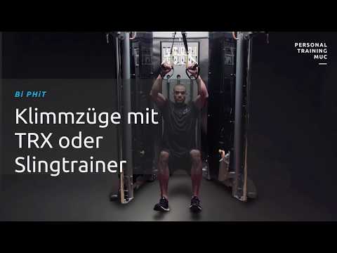 Klimmzüge mit TRX oder Slingtrainer