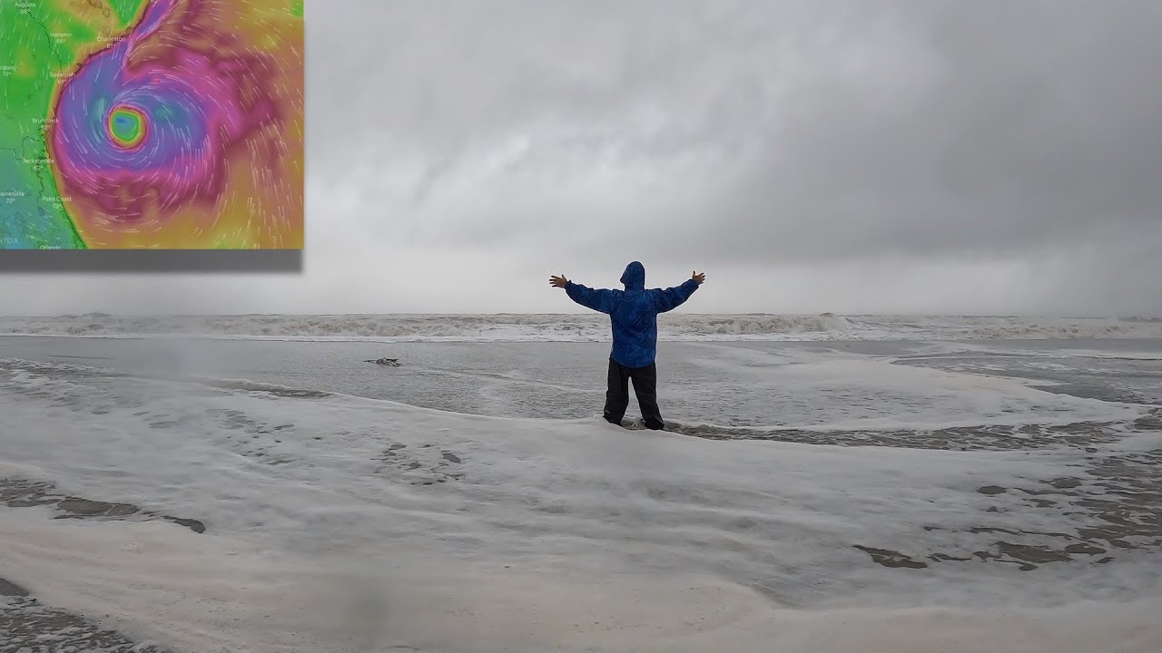 Storm Chasing Hurricane Ian ~ Brave Couple Risks Getting Very Wet