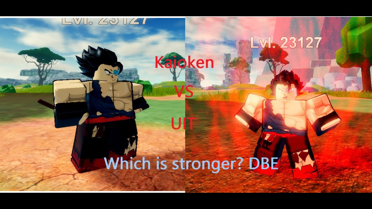 Which is stronger? Kaioken VS UIT (Dragon Ball Evolution Roblox) YouTube