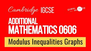 4.2- Modulus Inequalities Algebra Graphs | Cambridge IGCSE Additional Mathematics (0606)