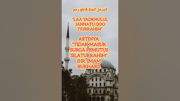 hadits larangan memutus tali silaturahmi