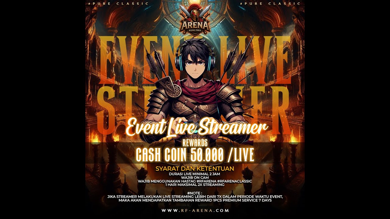 🔴( LIVE ) RF ARENA-OPEN BETA HARI 7  : DAPET BERAPA % KITA HARI INI ?? START 14 !!