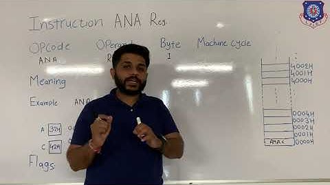 ANA & ANI Instructions | Logic Instructions for Microprocessor 8085 | Unit 4