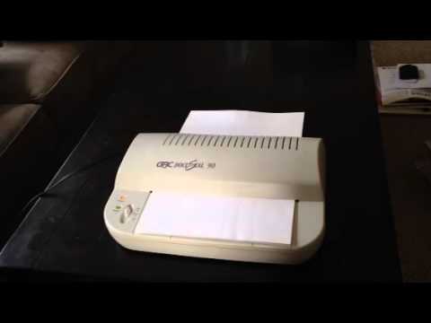 Risikabel nødvendig offset GBC HeatSeal H100 Pouch Laminator Demo - 1-800-944-4573 - YouTube