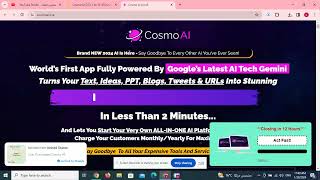 Cosmo AI OTO 1 to 10 OTOs Links + Upsells Info