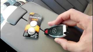 15. Замена батарейки в ключе, мерседес. Mercedes key battery change