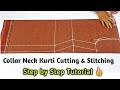 Collar Neck Kurti Suit Cutting And Stitching Kurti Suit Cutting And Stitching Collar Neck Kurti