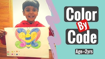 Color By Number For Kids Age 2+ yrs / Worksheets For Color By Code Activity / Indian Mom In London