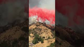 DC-10 Fighting Wildfire with PHOS-CHEK Drop! #shorts #fire #firefighter #travel #mountains