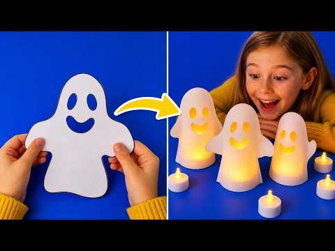 A DIY Halloween ghost? 👻 Awesome DIY crafts and projects for kids! 💡✨