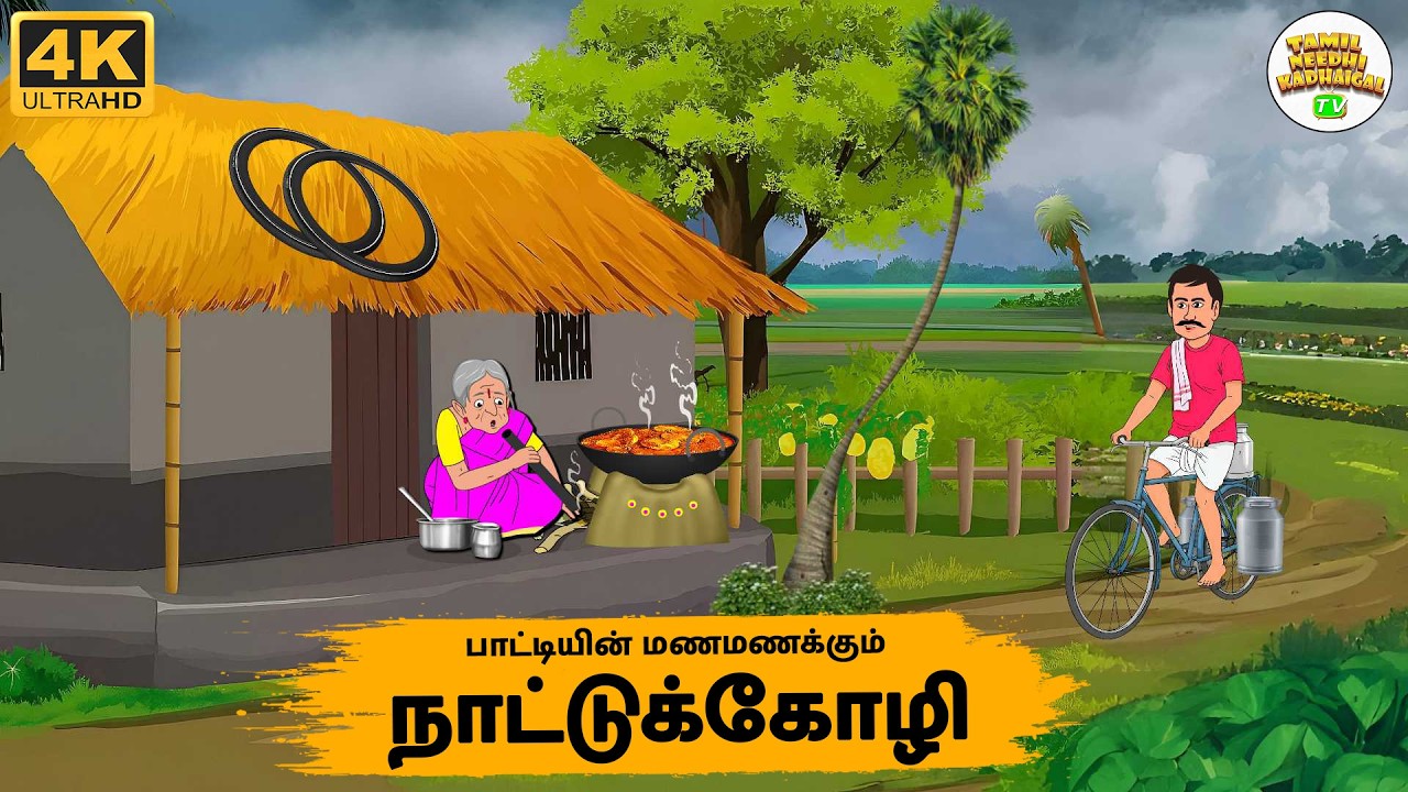 Stories In Tamil - பாட்டியின் மணமணக்கும் நாட்டுக்கோழி - Tamil Moral Stories- Needhi Kadhaigal