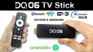 DQ 06 TV STICK - REVIEW UNBOXING AND TESTS - DQ06 ATV Mini TV Stick