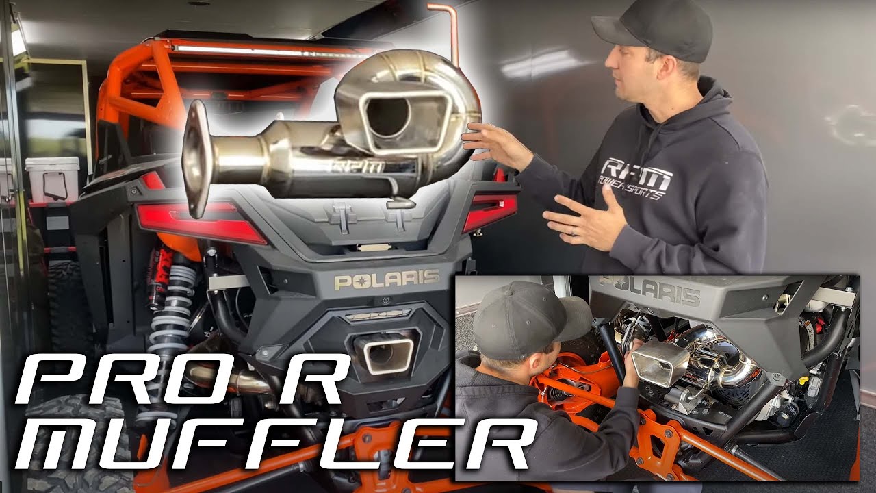Polaris Pro R Gets A RPMSxS.com Sport Exhaust Muffler Installed! - YouTube