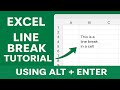 Excel Line Break Tutorial | How to Insert Line Break in Excel Using Alt + Enter (For Beginners)
