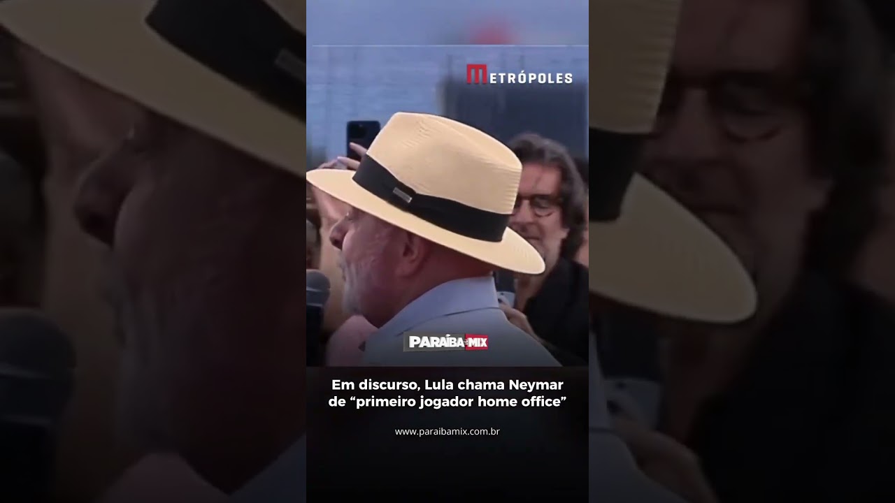 Em discurso, Lula chama Neymar de "primeiro jogador home office"