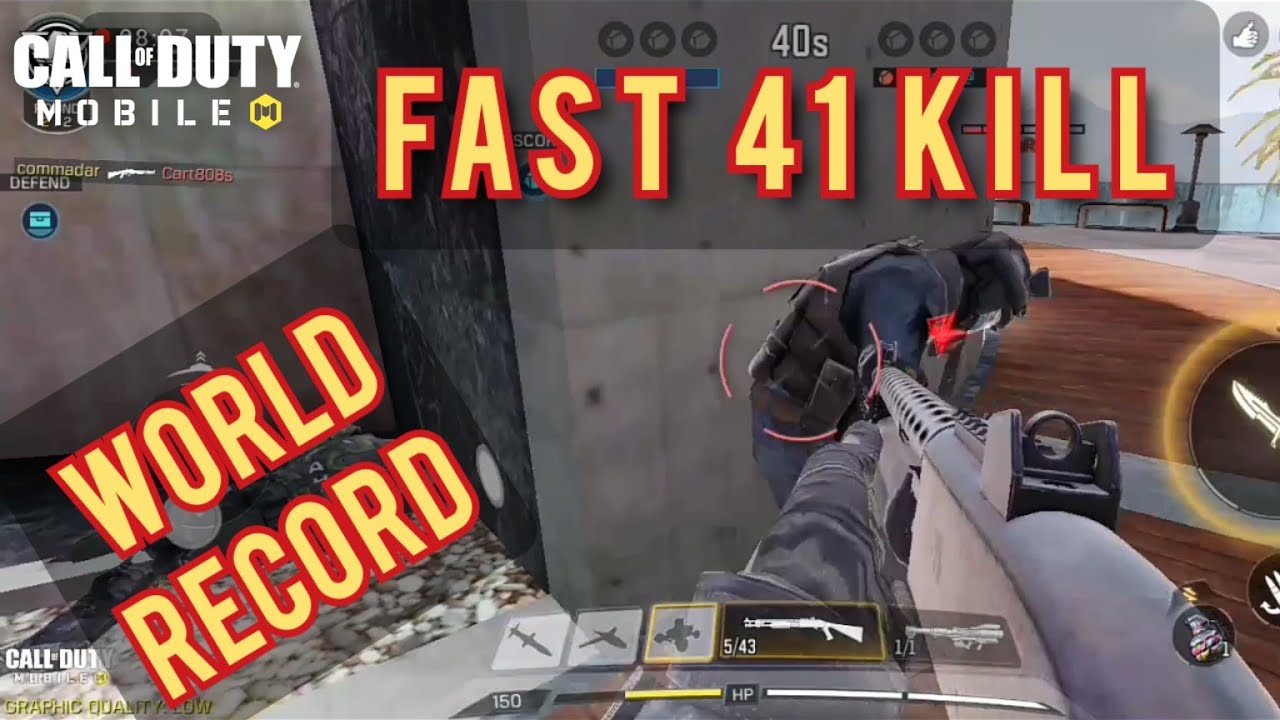 | FAST 41 KILL |WORLD RECORD|Call of duty mobile - YouTube