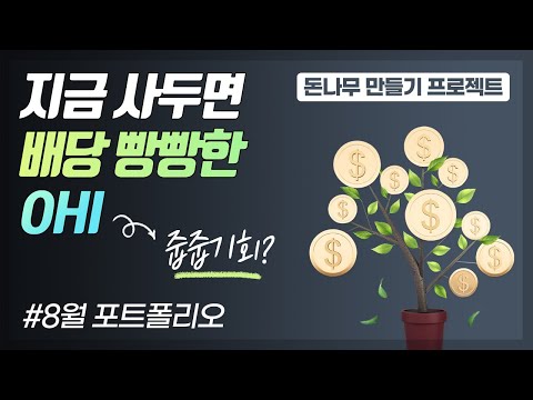 지금 사두면 배당 빵빵한 OHI 월배당 500만원 받는 돈나무 만들기 프로젝트 8월 투자 포트폴리오 