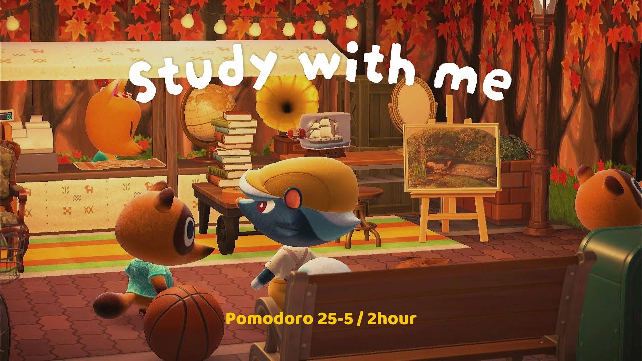 【 あつ森 】 秋のマーケット🍂 つねきち骨董市｜ポモドーロタイマー2時間 🕰️『25min+5min』 ｜勉強用BGM・作業用BGM