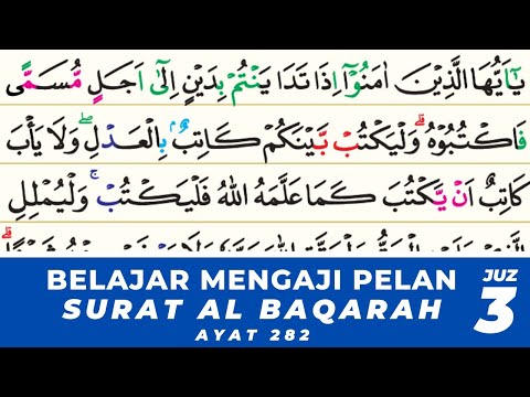 MUROTTAL AL QURAN MERDU SURAH AL BAQARAH AYAT 282 METODE UMMI JUZ 3