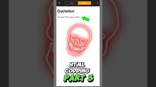 html coding part 3 start | html complete course in youtube shorts