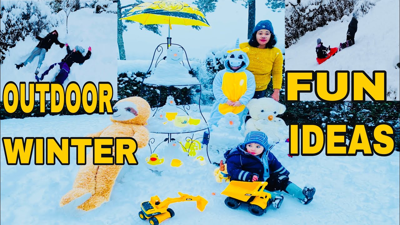 IT’S FINALLY SNOWING / OUR OUTDOOR SIMPLE WINTER FUN ACTIVITY IDEAS